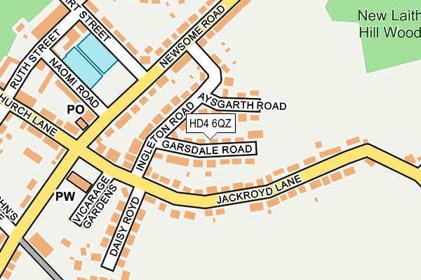 HD4 6QZ map - OS OpenMap – Local (Ordnance Survey)