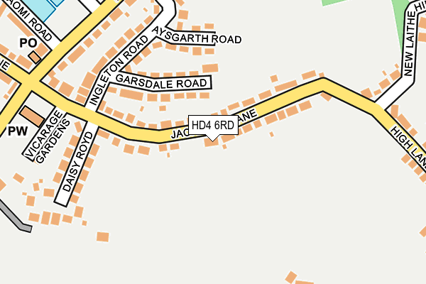 HD4 6RD map - OS OpenMap – Local (Ordnance Survey)