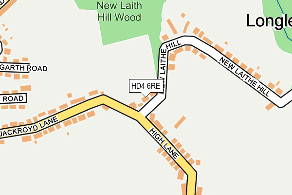 HD4 6RE map - OS OpenMap – Local (Ordnance Survey)