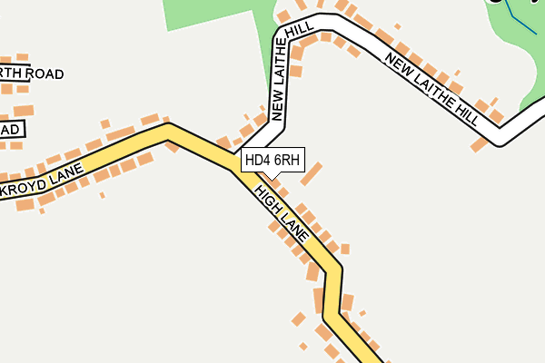 HD4 6RH map - OS OpenMap – Local (Ordnance Survey)