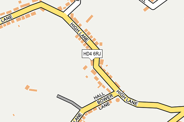 HD4 6RJ map - OS OpenMap – Local (Ordnance Survey)