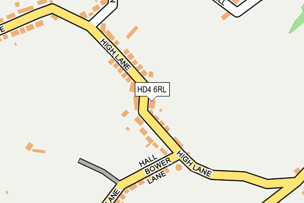 HD4 6RL map - OS OpenMap – Local (Ordnance Survey)