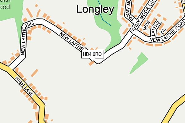 HD4 6RQ map - OS OpenMap – Local (Ordnance Survey)