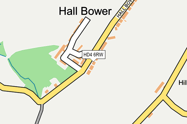 HD4 6RW map - OS OpenMap – Local (Ordnance Survey)