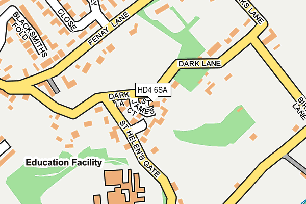HD4 6SA map - OS OpenMap – Local (Ordnance Survey)