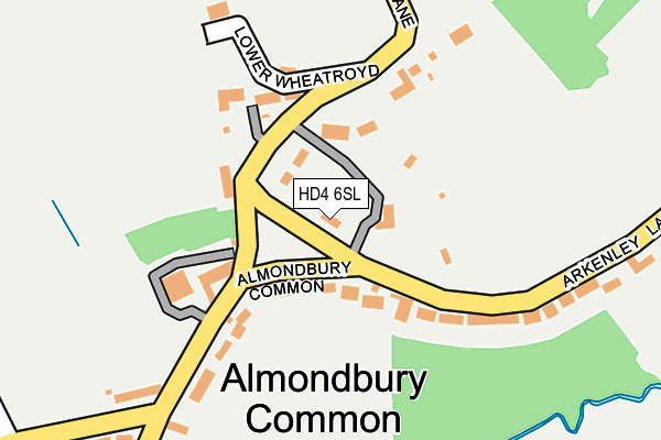 HD4 6SL map - OS OpenMap – Local (Ordnance Survey)