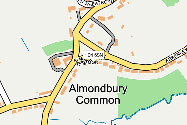 HD4 6SN map - OS OpenMap – Local (Ordnance Survey)