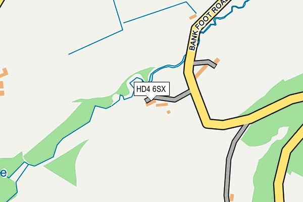 HD4 6SX map - OS OpenMap – Local (Ordnance Survey)