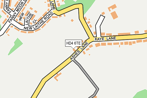 HD4 6TE map - OS OpenMap – Local (Ordnance Survey)