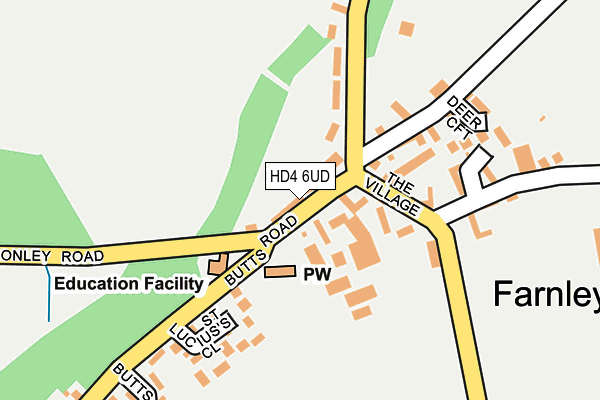 HD4 6UD map - OS OpenMap – Local (Ordnance Survey)
