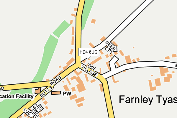 HD4 6UG map - OS OpenMap – Local (Ordnance Survey)