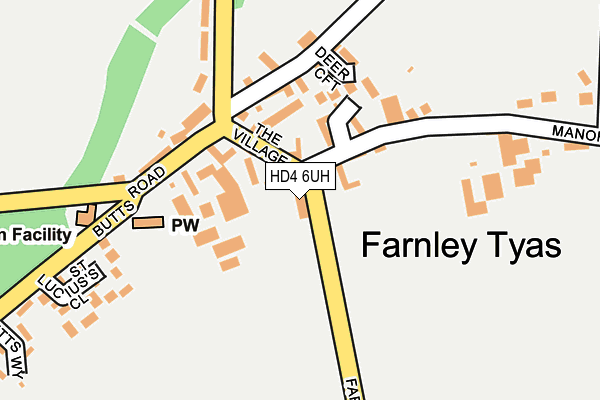 HD4 6UH map - OS OpenMap – Local (Ordnance Survey)