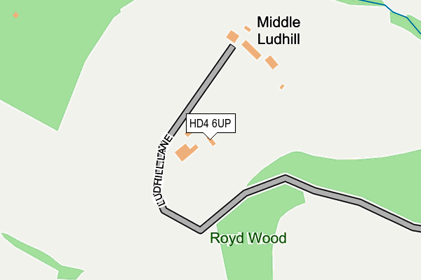 HD4 6UP map - OS OpenMap – Local (Ordnance Survey)