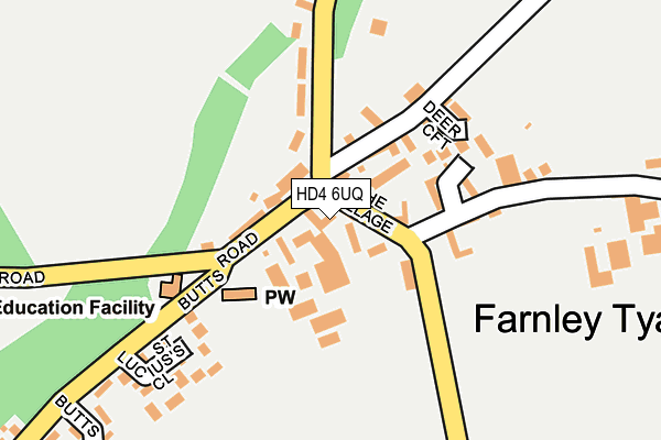HD4 6UQ map - OS OpenMap – Local (Ordnance Survey)