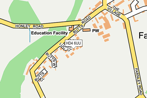 HD4 6UU map - OS OpenMap – Local (Ordnance Survey)