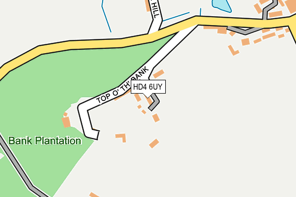 HD4 6UY map - OS OpenMap – Local (Ordnance Survey)