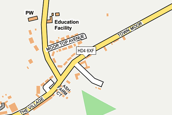 HD4 6XF map - OS OpenMap – Local (Ordnance Survey)