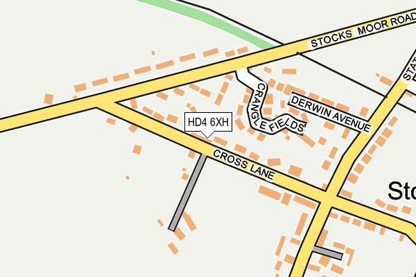 HD4 6XH map - OS OpenMap – Local (Ordnance Survey)