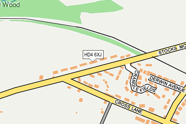 HD4 6XJ map - OS OpenMap – Local (Ordnance Survey)