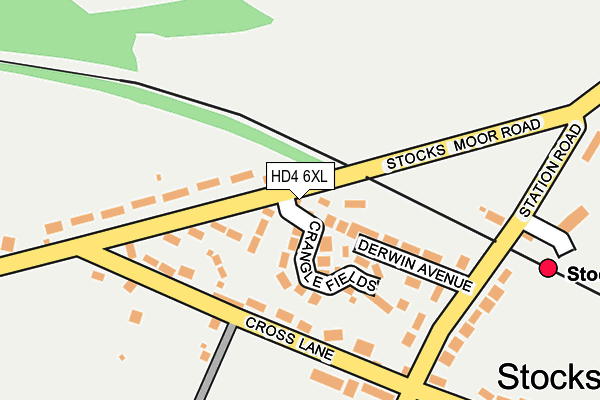 HD4 6XL map - OS OpenMap – Local (Ordnance Survey)