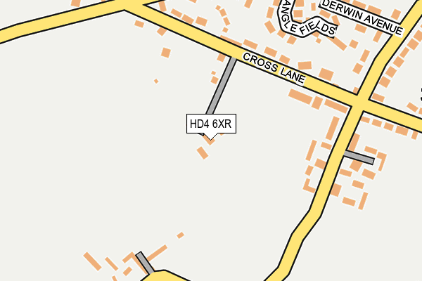 HD4 6XR map - OS OpenMap – Local (Ordnance Survey)