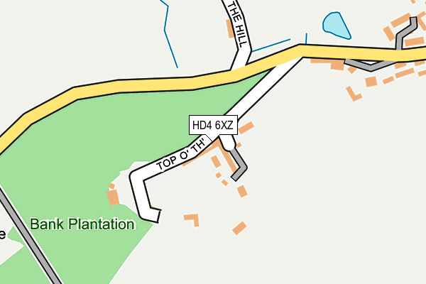 HD4 6XZ map - OS OpenMap – Local (Ordnance Survey)