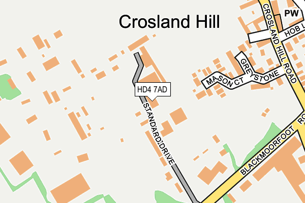 HD4 7AD map - OS OpenMap – Local (Ordnance Survey)