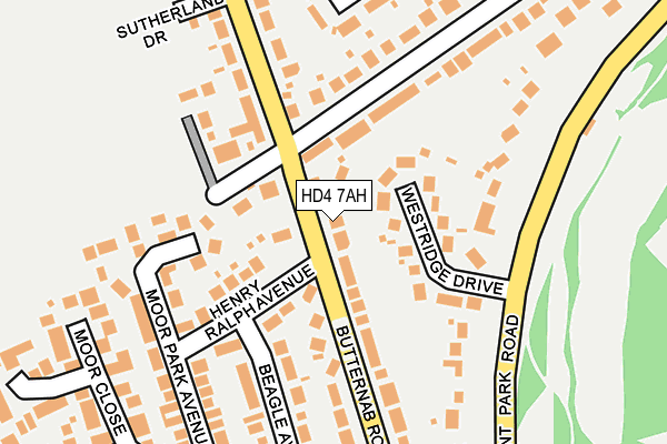 HD4 7AH map - OS OpenMap – Local (Ordnance Survey)