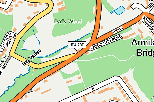 HD4 7BD map - OS OpenMap – Local (Ordnance Survey)