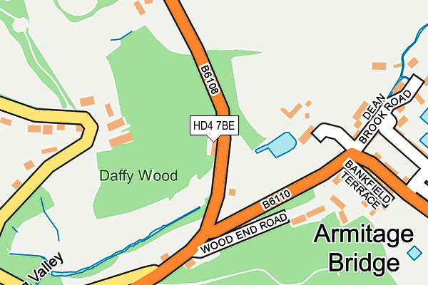 HD4 7BE map - OS OpenMap – Local (Ordnance Survey)