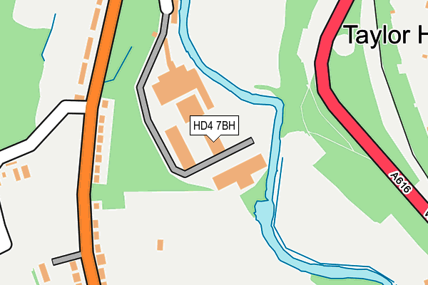 HD4 7BH map - OS OpenMap – Local (Ordnance Survey)