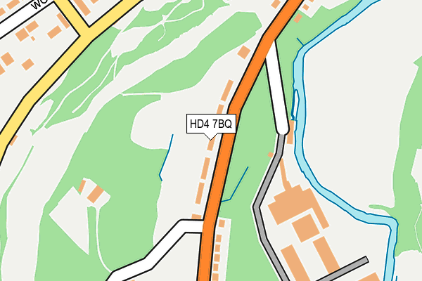 HD4 7BQ map - OS OpenMap – Local (Ordnance Survey)