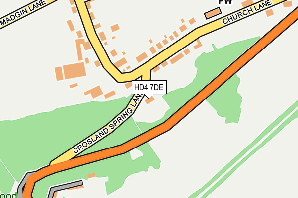 HD4 7DE map - OS OpenMap – Local (Ordnance Survey)