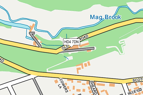 HD4 7DN map - OS OpenMap – Local (Ordnance Survey)