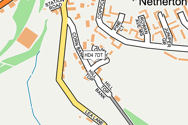 HD4 7DT map - OS OpenMap – Local (Ordnance Survey)