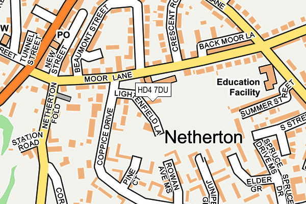 HD4 7DU map - OS OpenMap – Local (Ordnance Survey)