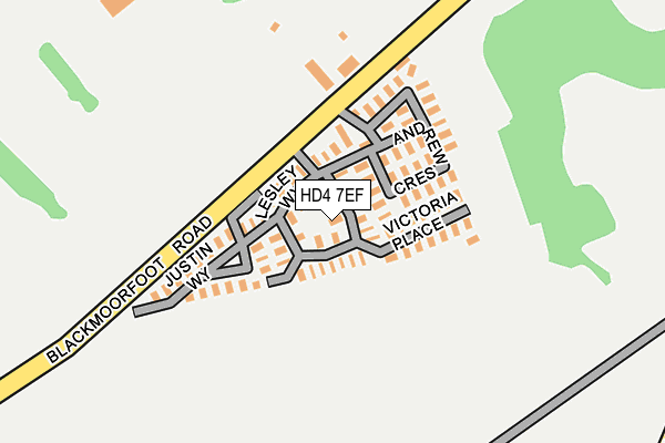 HD4 7EF map - OS OpenMap – Local (Ordnance Survey)