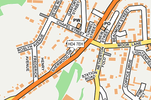 HD4 7EH map - OS OpenMap – Local (Ordnance Survey)