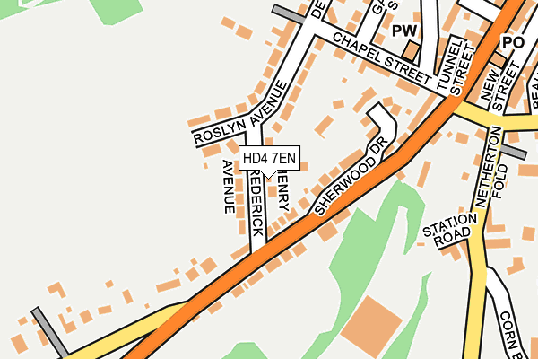 HD4 7EN map - OS OpenMap – Local (Ordnance Survey)