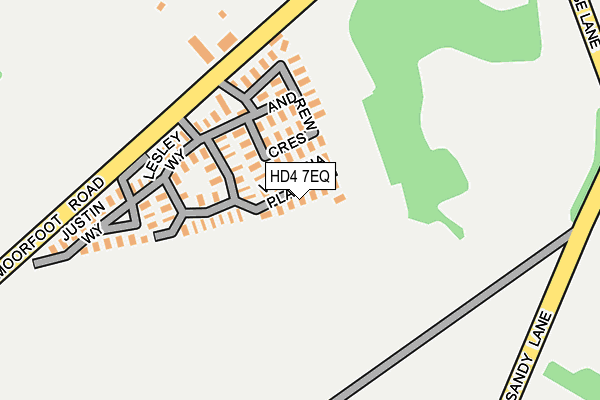 HD4 7EQ map - OS OpenMap – Local (Ordnance Survey)