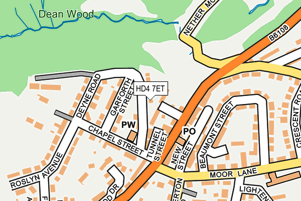 HD4 7ET map - OS OpenMap – Local (Ordnance Survey)