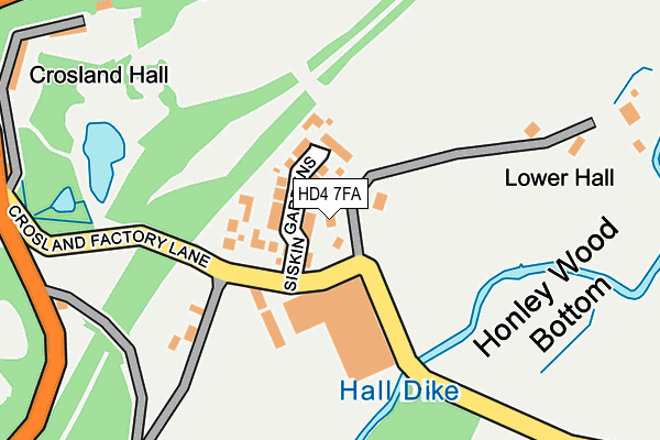 HD4 7FA map - OS OpenMap – Local (Ordnance Survey)