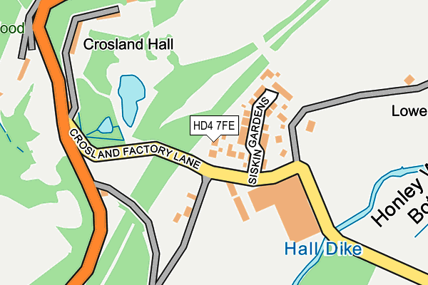 HD4 7FE map - OS OpenMap – Local (Ordnance Survey)