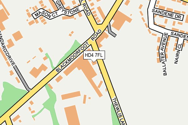 HD4 7FL map - OS OpenMap – Local (Ordnance Survey)