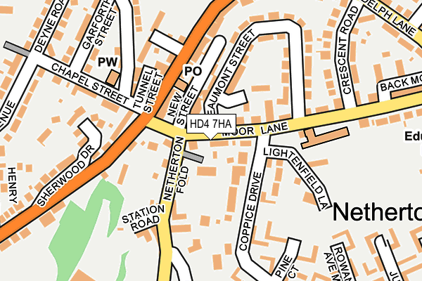 HD4 7HA map - OS OpenMap – Local (Ordnance Survey)