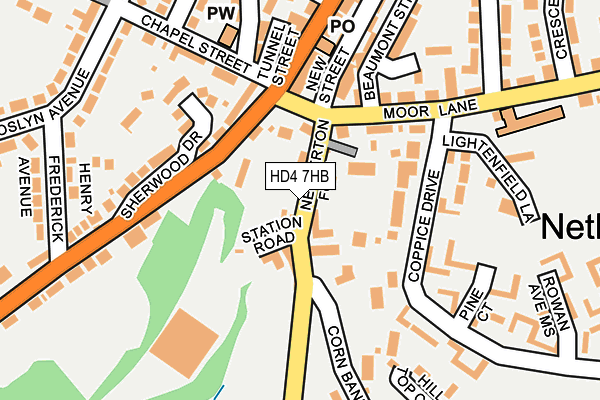 HD4 7HB map - OS OpenMap – Local (Ordnance Survey)