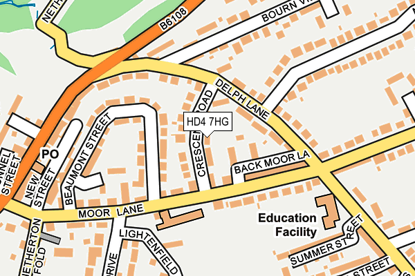 HD4 7HG map - OS OpenMap – Local (Ordnance Survey)