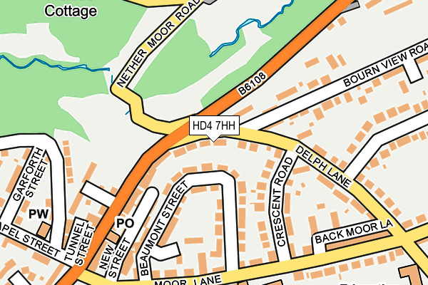 HD4 7HH map - OS OpenMap – Local (Ordnance Survey)