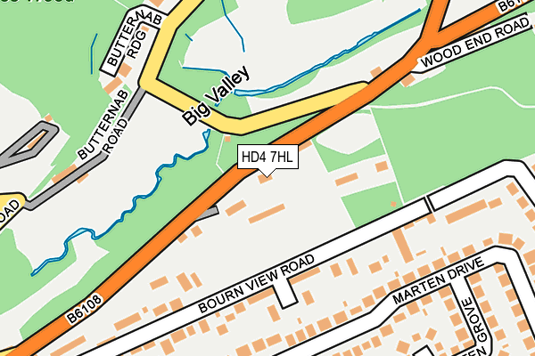 HD4 7HL map - OS OpenMap – Local (Ordnance Survey)