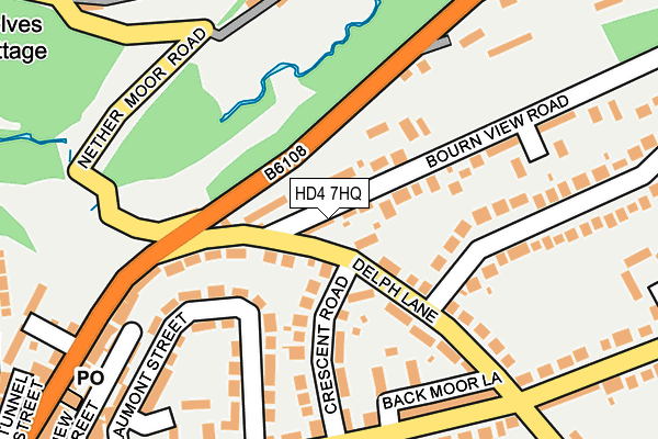 HD4 7HQ map - OS OpenMap – Local (Ordnance Survey)
